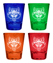 Load image into Gallery viewer, Arkansas State Engraved Full Color 2oz Shot Glass Officially Licensed Collegiate Product
