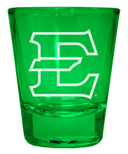 Load image into Gallery viewer, East Tennessee State University Engraved Full Color 2oz Shot Glass Officially Licensed Collegiate Product
