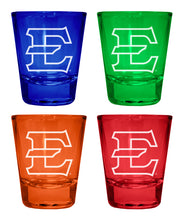 Load image into Gallery viewer, East Tennessee State University Engraved Full Color 2oz Shot Glass Officially Licensed Collegiate Product
