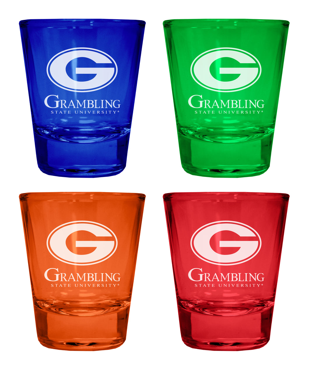 Grambling State Tigers Engraved Full Color 2oz Shot Glass Officially Licensed Collegiate Product