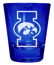 Load image into Gallery viewer, Iowa Hawkeyes Engraved Full Color 2oz Shot Glass Officially Licensed Collegiate Product
