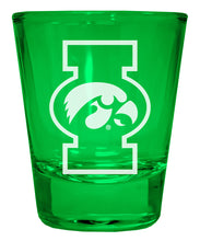 Load image into Gallery viewer, Iowa Hawkeyes Engraved Full Color 2oz Shot Glass Officially Licensed Collegiate Product
