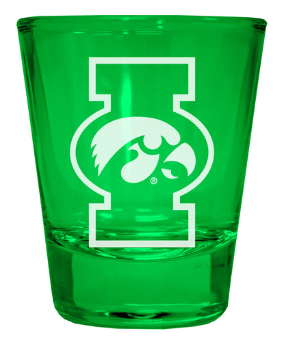 Iowa Hawkeyes Engraved Full Color 2oz Shot Glass Officially Licensed Collegiate Product