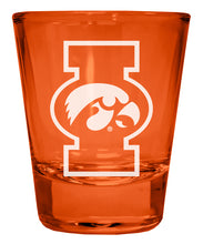 Load image into Gallery viewer, Iowa Hawkeyes Engraved Full Color 2oz Shot Glass Officially Licensed Collegiate Product
