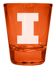 Load image into Gallery viewer, Illinois Fighting Illini Engraved Full Color 2oz Shot Glass Officially Licensed Collegiate Product
