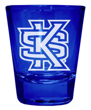 Load image into Gallery viewer, Kennesaw State University Engraved Full Color 2oz Shot Glass Blue Officially Licensed Collegiate Product 2-Pack
