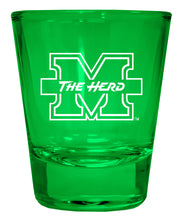 Load image into Gallery viewer, Marshall Thundering Herd Engraved Full Color 2oz Shot Glass Officially Licensed Collegiate Product
