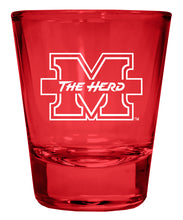 Load image into Gallery viewer, Marshall Thundering Herd Engraved Full Color 2oz Shot Glass Officially Licensed Collegiate Product
