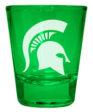 Load image into Gallery viewer, Michigan State Spartans Engraved Full Color 2oz Shot Glass Officially Licensed Collegiate Product
