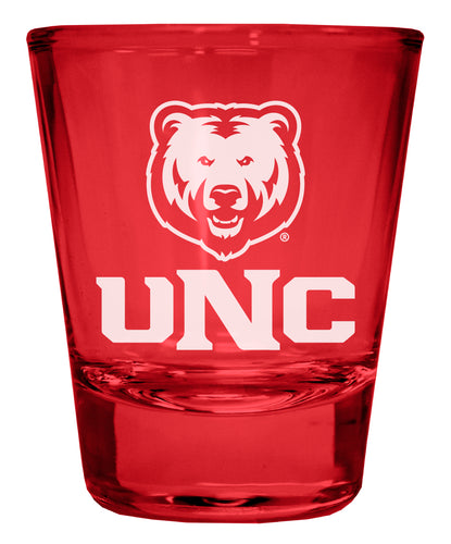 Northern Colorado Bears Engraved Full Color 2oz Shot Glass Red Officially Licensed Collegiate Product Single