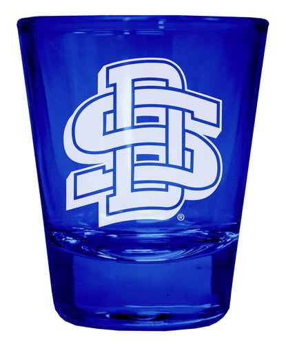 South Dakota State Jackrabbits Engraved Full Color 2oz Shot Glass Blue Officially Licensed Collegiate Product 2-Pack