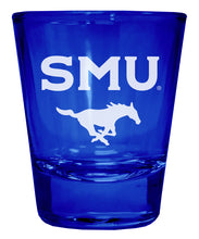 Load image into Gallery viewer, Southern Methodist University Engraved Full Color 2oz Shot Glass Officially Licensed Collegiate Product
