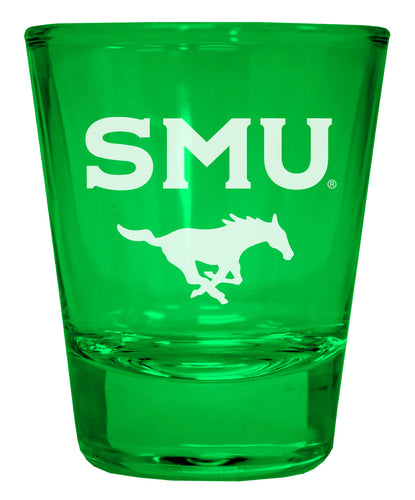 Southern Methodist University Engraved Full Color 2oz Shot Glass Green Officially Licensed Collegiate Product Single