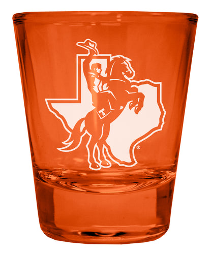 Tarleton State University Engraved Full Color 2oz Shot Glass Orange Officially Licensed Collegiate Product 4-Pack