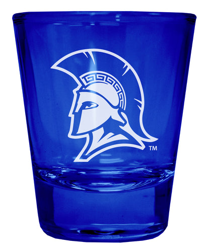 North Carolina Greensboro Spartans Engraved Full Color 2oz Shot Glass Blue Officially Licensed Collegiate Product 4-Pack