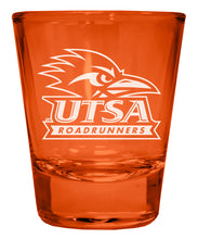 Load image into Gallery viewer, UTSA Road Runners Engraved Full Color 2oz Shot Glass Officially Licensed Collegiate Product
