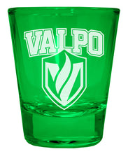 Load image into Gallery viewer, Valparaiso University Engraved Full Color 2oz Shot Glass Officially Licensed Collegiate Product
