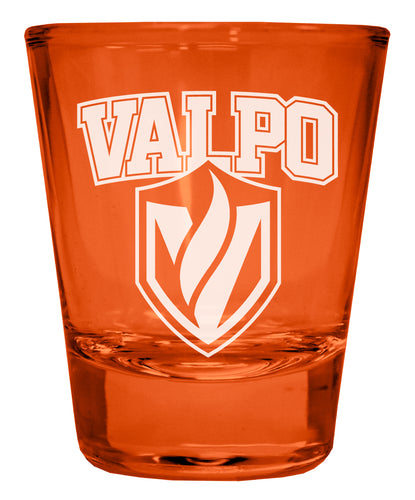 Valparaiso University Engraved Full Color 2oz Shot Glass Orange Officially Licensed Collegiate Product 4-Pack