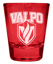 Load image into Gallery viewer, Valparaiso University Engraved Full Color 2oz Shot Glass Officially Licensed Collegiate Product
