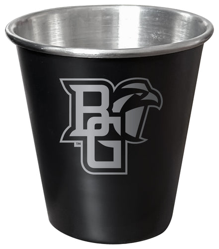 Bowling Green Falcons Engraved 2oz Tin Shot Glass Black Matte Coating Officially Licensed Collegiate Product Single