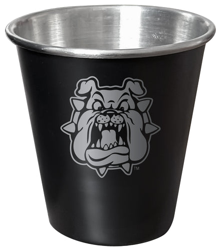 Fresno State Bulldogs Engraved 2oz Tin Shot Glass Black Matte Coating Officially Licensed Collegiate Product Single