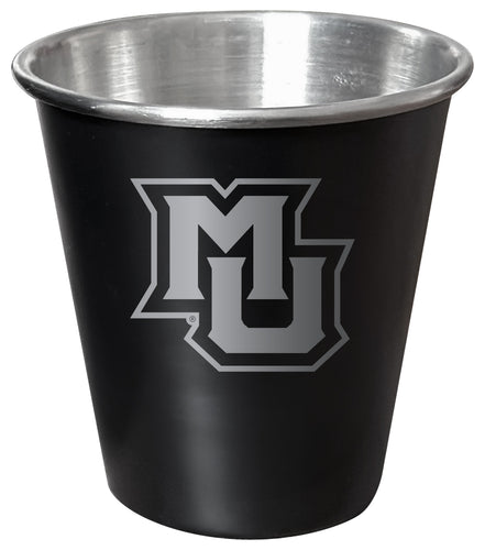 Marquette Golden Eagles Engraved 2oz Tin Shot Glass Black Matte Coating Officially Licensed Collegiate Product Single