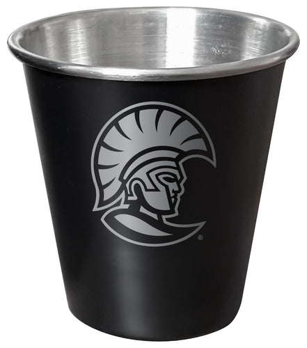 University of Tampa Spartans Engraved 2oz Tin Shot Glass Black Matte Coating Officially Licensed Collegiate Product Single