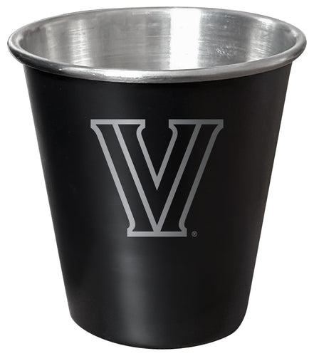 Villanova Wildcats Engraved 2oz Tin Shot Glass Black Matte Coating Officially Licensed Collegiate Product 4-Pack