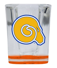 Load image into Gallery viewer, Albany State University 2 Ounce Shot Glass Square Orange Base Officially Licensed Collegiate Product 2-Pack
