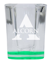 Load image into Gallery viewer, Alcorn State Braves 2 Ounce Engraved Shot Glass Square Officially Licensed Collegiate Product
