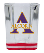 Load image into Gallery viewer, Alcorn State Braves 2 Ounce Shot Glass Square Red Base Officially Licensed Collegiate Product 4-Pack
