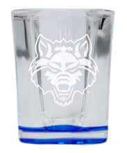 Load image into Gallery viewer, Arkansas State 2 Ounce Engraved Shot Glass Square Officially Licensed Collegiate Product
