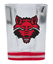 Load image into Gallery viewer, Arkansas State 2 Ounce Shot Glass Square Red Base Officially Licensed Collegiate Product 4-Pack
