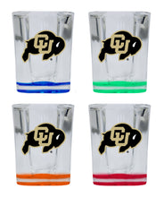 Load image into Gallery viewer, Colorado Buffaloes 2 Ounce Shot Glass Square Officially Licensed Collegiate Product
