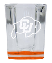 Load image into Gallery viewer, Colorado Buffaloes 2 Ounce Engraved Shot Glass Square Officially Licensed Collegiate Product
