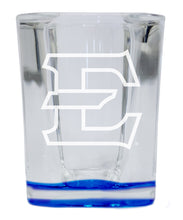 Load image into Gallery viewer, East Tennessee State University 2 Ounce Engraved Shot Glass Square Officially Licensed Collegiate Product
