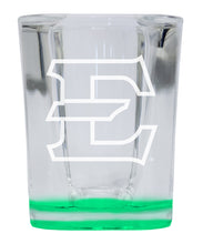 Load image into Gallery viewer, East Tennessee State University 2 Ounce Engraved Shot Glass Square Officially Licensed Collegiate Product
