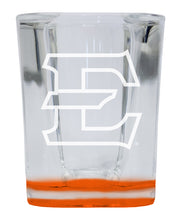 Load image into Gallery viewer, East Tennessee State University 2 Ounce Engraved Shot Glass Square Officially Licensed Collegiate Product
