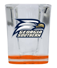 Load image into Gallery viewer, Georgia Southern Eagles 2 Ounce Shot Glass Square Orange Base Officially Licensed Collegiate Product 2-Pack
