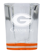 Load image into Gallery viewer, Grambling State Tigers 2 Ounce Engraved Shot Glass Square Orange Base Officially Licensed Collegiate Product 2-Pack
