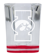 Load image into Gallery viewer, Iowa Hawkeyes 2 Ounce Engraved Shot Glass Square Officially Licensed Collegiate Product
