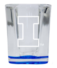 Load image into Gallery viewer, Illinois Fighting Illini 2 Ounce Engraved Shot Glass Square Officially Licensed Collegiate Product
