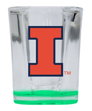 Load image into Gallery viewer, Illinois Fighting Illini 2 Ounce Shot Glass Square Officially Licensed Collegiate Product
