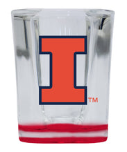 Load image into Gallery viewer, Illinois Fighting Illini 2 Ounce Shot Glass Square Red Base Officially Licensed Collegiate Product 4-Pack
