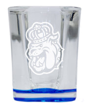 Load image into Gallery viewer, James Madison Dukes 2 Ounce Engraved Shot Glass Square Officially Licensed Collegiate Product
