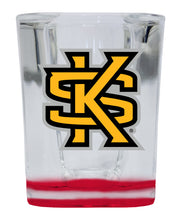 Load image into Gallery viewer, Kennesaw State University 2 Ounce Shot Glass Square Red Base Officially Licensed Collegiate Product 4-Pack
