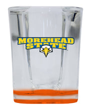 Load image into Gallery viewer, Morehead State University 2 Ounce Shot Glass Square Orange Base Officially Licensed Collegiate Product 2-Pack
