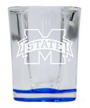 Load image into Gallery viewer, Mississippi State Bulldogs 2 Ounce Engraved Shot Glass Square Officially Licensed Collegiate Product
