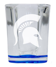 Load image into Gallery viewer, Michigan State Spartans 2 Ounce Engraved Shot Glass Square Officially Licensed Collegiate Product
