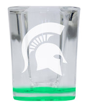 Load image into Gallery viewer, Michigan State Spartans 2 Ounce Engraved Shot Glass Square Officially Licensed Collegiate Product
